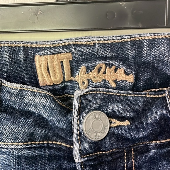 Kut From The Kloth Dark Wash Denim Capri Jeans Size 10 - Picture 2 of 12